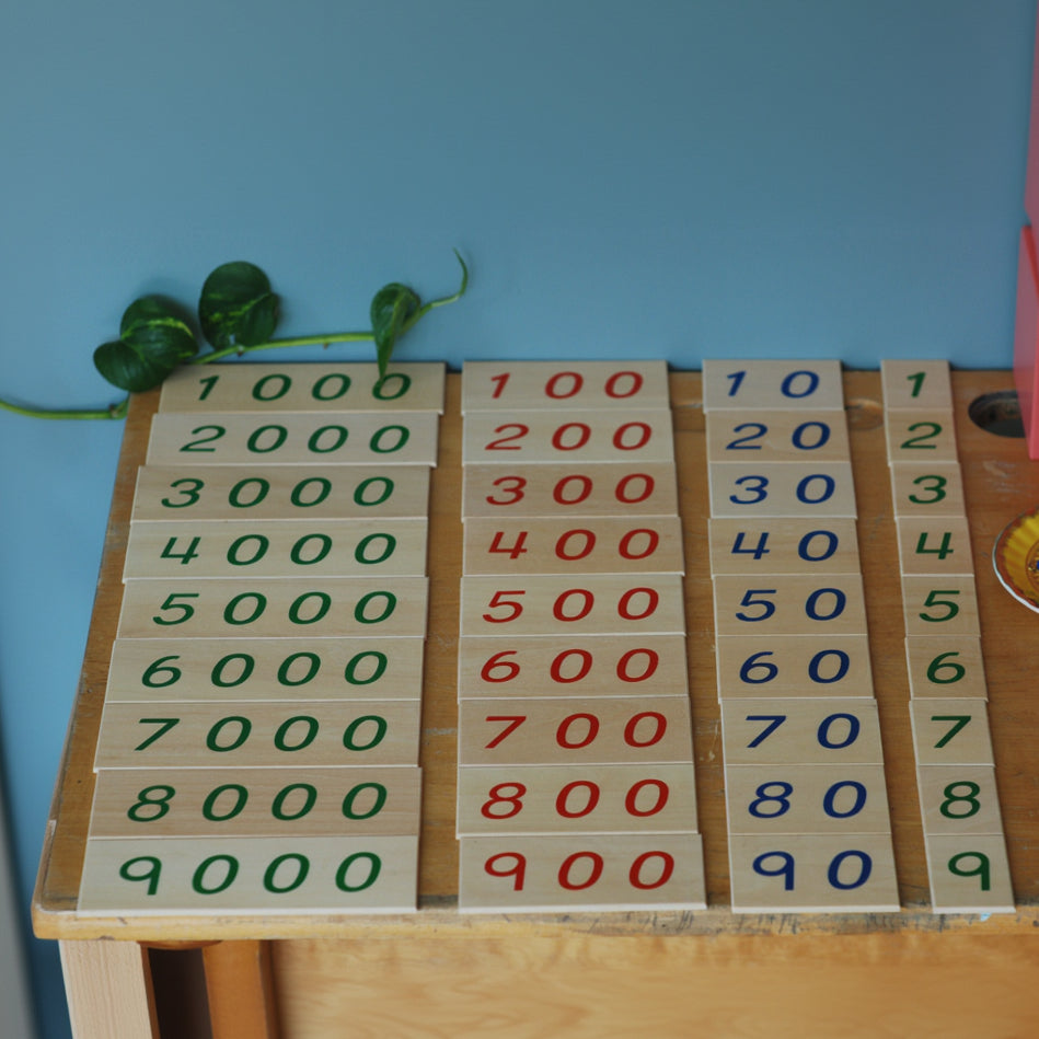 Lær titallsystemet ved å bygge opp tall tall fra 1 - 9999