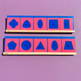 Montessori tegnerammer i metall | The metal insets