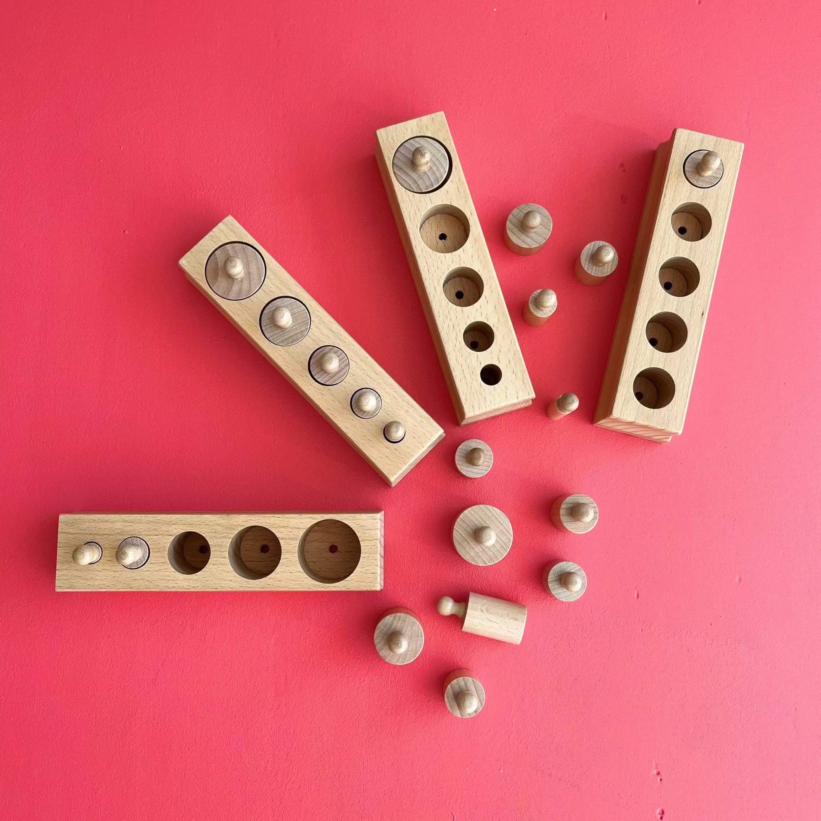 Montessori Sylinderblokker | Knobbed cylinder